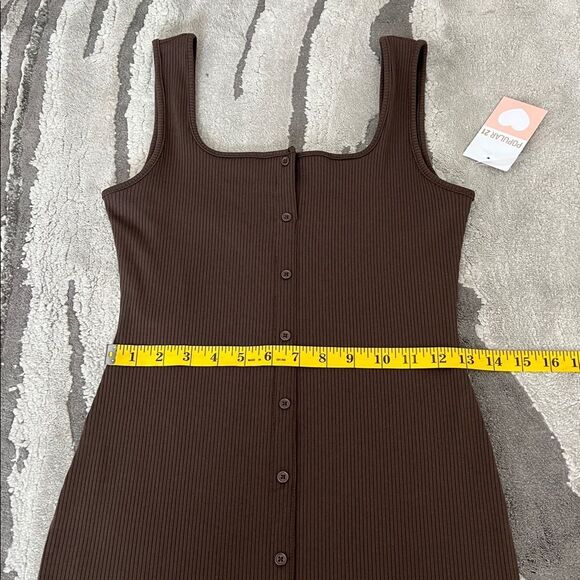 Popular 21 Ribbed Knit Tank Bodycon Dress Medium - Picture 9 of 12